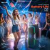 Dolphin Dual 10" Bluetooth Portable Speaker w/LED Light Show, Deep Bass, Rechargeable, Wireless view 4