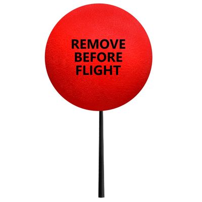 Coolballs Plain Red Foam Static Wick Cover Protector Balls for Jet Aviation Airline Airplanes (Printed Remove Before Flight) (1.75" Inch Diameter) (Pack of 100)