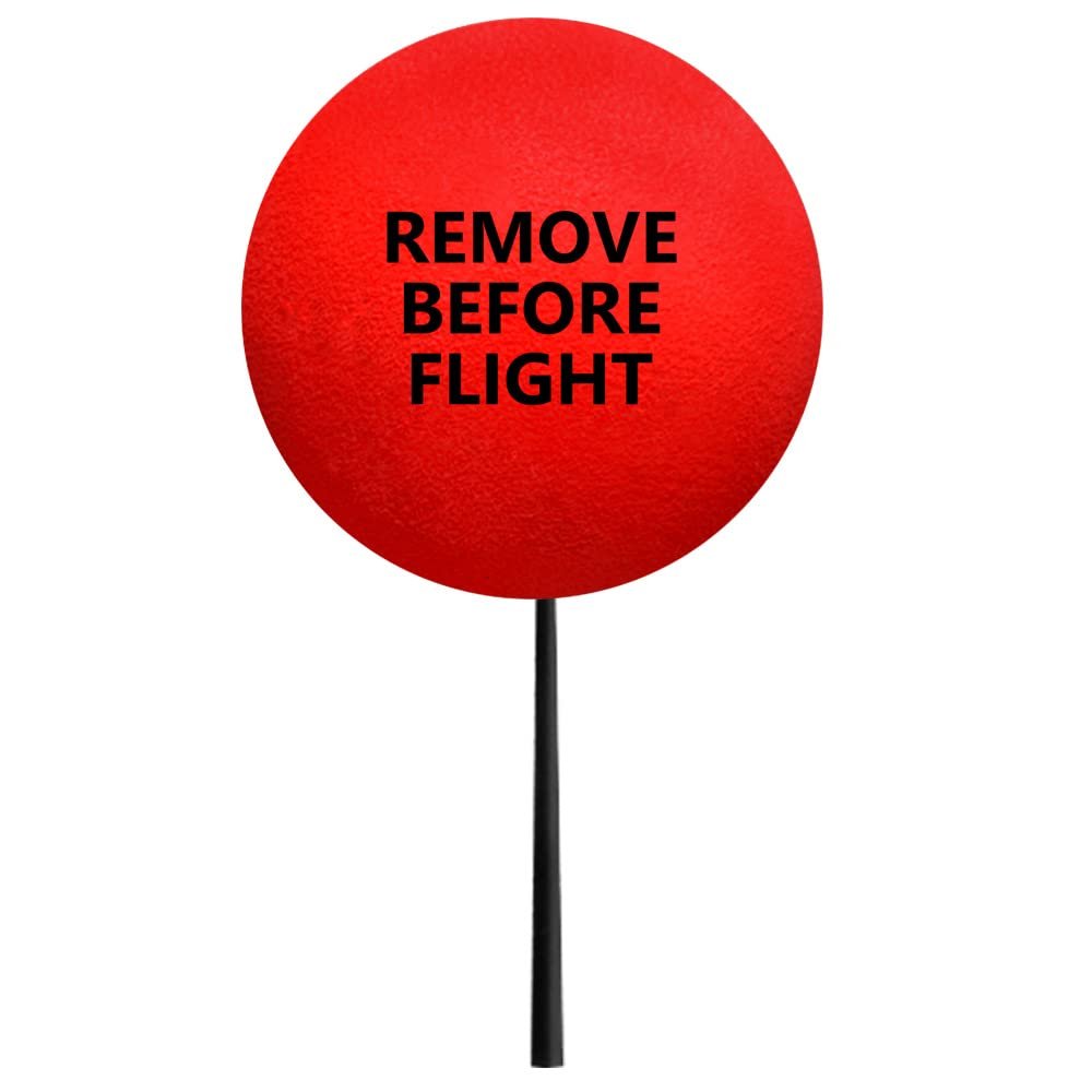 Coolballs Plain Red Foam Static Wick Cover Protector Balls for Jet Aviation Airline Airplanes (Printed Remove Before Flight) (1.75" Inch Diameter) (Pack of 100)
