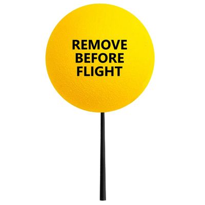 Coolballs Plain Yellow Foam Static Wick Cover Protector Balls for Jet Aviation Airline Airplanes (Printed Remove Before Flight) (1.75" Inch Diameter) (Pack of 100)