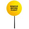 Coolballs Plain Yellow Foam Static Wick Cover Protector Balls for Jet Aviation Airline Airplanes (Printed Remove Before Flight) (1.75" Inch Diameter) (Pack of 100) view 1