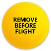 Coolballs Plain Yellow Foam Static Wick Cover Protector Balls for Jet Aviation Airline Airplanes (Printed Remove Before Flight) (1.75" Inch Diameter) (Pack of 100) view 2