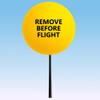 Coolballs Plain Yellow Foam Static Wick Cover Protector Balls for Jet Aviation Airline Airplanes (Printed Remove Before Flight) (1.75" Inch Diameter) (Pack of 100) view 3