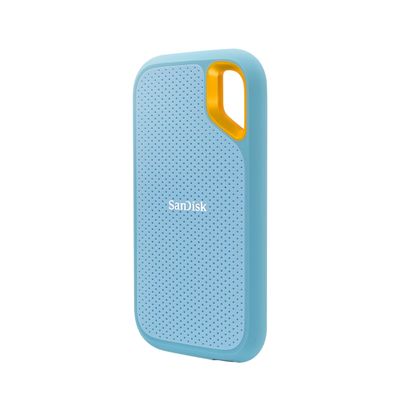 SanDisk 2TB Extreme Portable SSD - Up to 1050MB/s, USB-C, USB 3.2 Gen 2, IP65 Water and dust Resistance, Updated Firmware, Sky Blue - External Solid State Drive - SDSSDE61-2T00-G25B