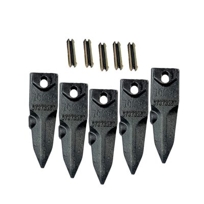 Teeth X156XTL 6737325T 5pk, Tiger Rock Bucket Digging Teeth X156TL w Roll Pins P156 for X156 Style Tooth (Teeth X156XTL 6737325T 5pk)