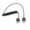 HangTon HDMI 8K 4K 60fps Cable Coiled 50cm for Sony A9 Canon C500 Panasonic GH5 Nikon Camera Atomos Ninja V SmallHD Blackmagic Monitor Type A HDMI 2.1 Thin Flexible view 1