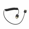 HangTon HDMI 8K 4K 60fps Cable Coiled 50cm for Sony A9 Canon C500 Panasonic GH5 Nikon Camera Atomos Ninja V SmallHD Blackmagic Monitor Type A HDMI 2.1 Thin Flexible view 2