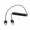 HangTon HDMI 8K 4K 60fps Cable Coiled 50cm for Sony A9 Canon C500 Panasonic GH5 Nikon Camera Atomos Ninja V SmallHD Blackmagic Monitor Type A HDMI 2.1 Thin Flexible view 3