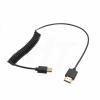 HangTon HDMI 8K 4K 60fps Cable Coiled 50cm for Sony A9 Canon C500 Panasonic GH5 Nikon Camera Atomos Ninja V SmallHD Blackmagic Monitor Type A HDMI 2.1 Thin Flexible view 4