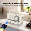 Audiocrazy Portable AM FM Radio Plug in Wall or Battery Operated Radio with Best Reception, Bluetooth,Headphone Jack,Large Dial Easy to Use for Seniors Elderly Cream view 3