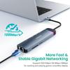 Mzhou 8-in-1 USB 3.0 Hub, 8 Ports High-Speed Data Hub with 5Gbps Transfer, Ultra-Slim Multi-Port Expander for Laptop, PC, MacBook, iMac, PS5, Xbox, Printer, External HDD, Flash Drive view 3
