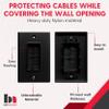 BestMounts - 10 Pack Brush Wall Plates Cable Pass Through - Decora Style Single Gang Brush Plate for Behind Wall Cable Management - Wall Cable Pass Through Insert for Wires, HDTV, HDMI & Home Theater view 3