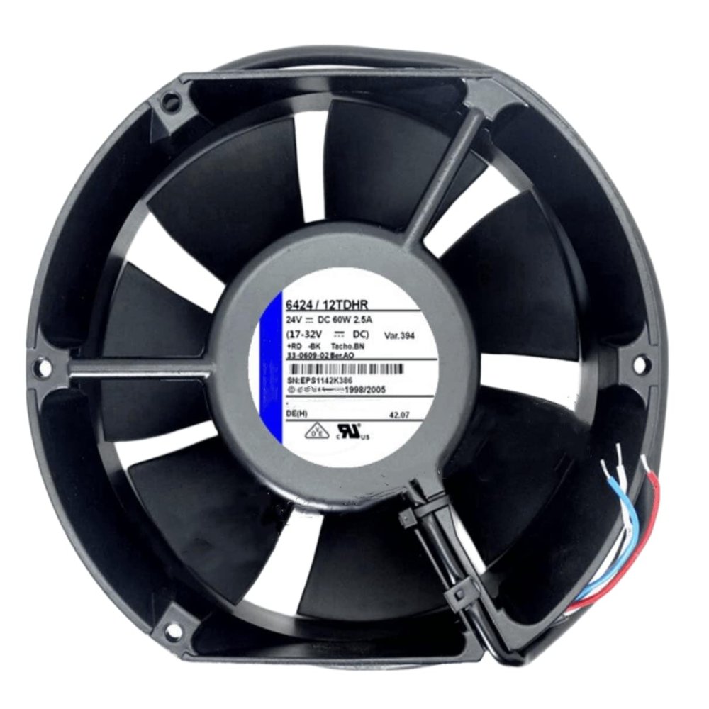 24V 6424/12TDHR 2.5A 60W 17251 Cooling Fan 3-Wire