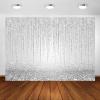 Avezano Sliver Cotton Backdrop Glitter Effect (Not Real) Birthday Party Decorations Silver Bokeh Baby Shower Photography Background Wedding Bridal Shower Prom Graduation Party Backdrops (10x7ft) view 1