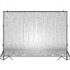 Avezano Sliver Cotton Backdrop Glitter Effect (Not Real) Birthday Party Decorations Silver Bokeh Baby Shower Photography Background Wedding Bridal Shower Prom Graduation Party Backdrops (10x7ft) view 3