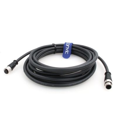 Eonvic Industrial M12 8 Pin Male to Female Aviation Sensor Connector Waterproof M12 A Code Shielded Signal Cable (3M/9.8ft)