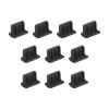 Rebower Mini USB Anti Dust Plug Port Dust Silicone Covers Caps Stoppers, [for MP3, Digital Camera, Mobile Hard Disk] - Black/10pcs view 1