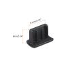 Rebower Mini USB Anti Dust Plug Port Dust Silicone Covers Caps Stoppers, [for MP3, Digital Camera, Mobile Hard Disk] - Black/10pcs view 2