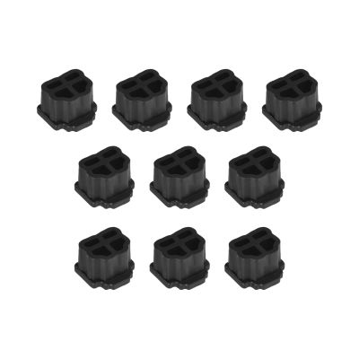 Rebower RJ11 Anti Dust Plug Port Dust Silicone Covers Caps Stoppers, [for Phone, Modem] - Black/10pcs