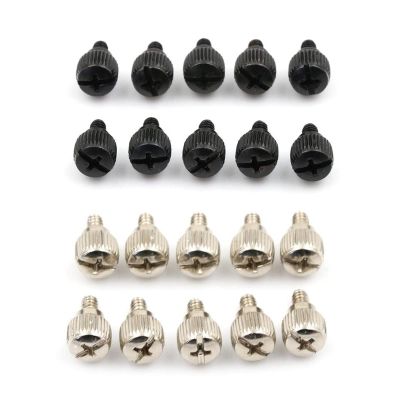 10pc/lot Thread Teeth Computer PC Case Cooling Fan Toolless Adjustment Screw Thumbscrews Thumb Screw (Color : Black_M3.5)