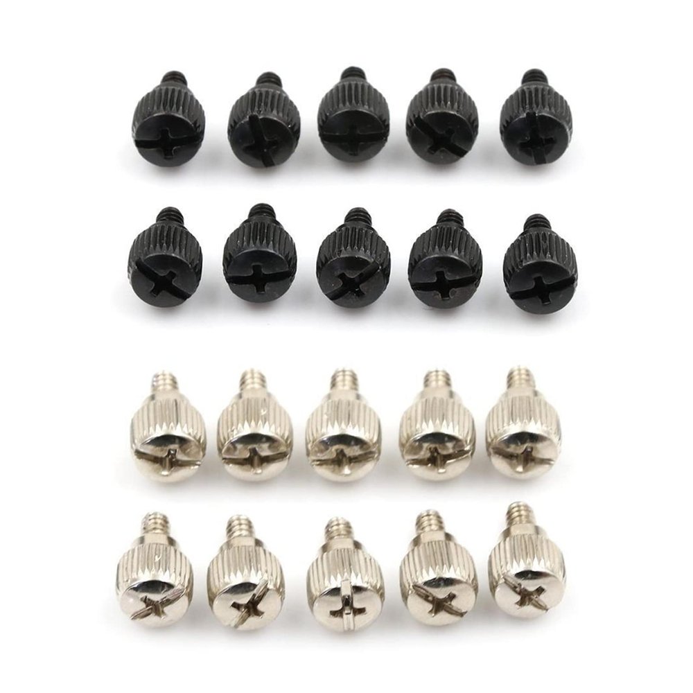 10pc/lot Thread Teeth Computer PC Case Cooling Fan Toolless Adjustment Screw Thumbscrews Thumb Screw (Color : Black_M3.5)