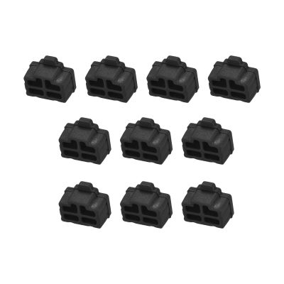Rebower RJ45 Anti Dust Plug Port Dust Silicone Covers Caps Stoppers, [for Ethernet] - Black/20pcs