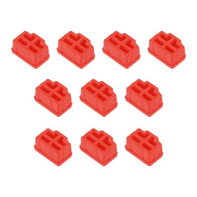 Rebower RJ45 Anti Dust Plug Port Dust Silicone Covers Caps Stoppers, [for Ethernet] - Red/20pcs