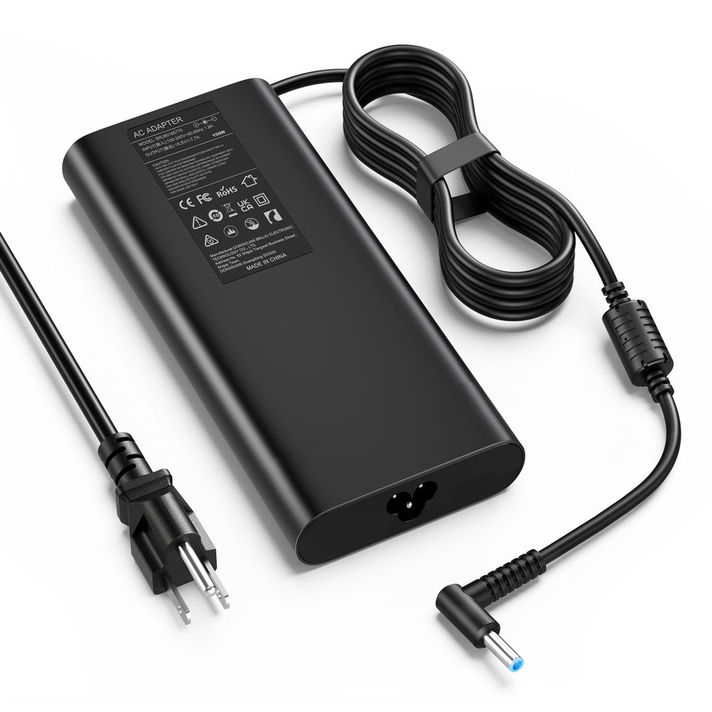 150W Charger for HP OMEN 15 17 Pavilion Gaming 15 ZBook Studio G3 G4 G5 G6 G7 G8 Fury Victus 16 - VUOHOEG 19.5V 7.7A Laptop Power Supply Cord - [4.5mm Blue Tip] - Replaces TPN-DA09 917677-003