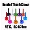 5PCS M3*12/16/20/25mm Colourful Aluminum Alloy Knurled Thumb Screw Hand Tighten Thumb Screw for DIY/Computer Case (Color : M3x20mm_Peach) view 2