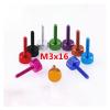 5PCS M3*12/16/20/25mm Colourful Aluminum Alloy Knurled Thumb Screw Hand Tighten Thumb Screw for DIY/Computer Case (Color : M3x20mm_Peach) view 3