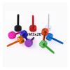 5PCS M3*12/16/20/25mm Colourful Aluminum Alloy Knurled Thumb Screw Hand Tighten Thumb Screw for DIY/Computer Case (Color : M3x20mm_Peach) view 4