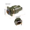 Rebower Aviation Plug Connector Waterproof Male Panel Metal Wire Connector, [for Aviation, Space Light] - 20mm/14Pins/5A/500V view 2