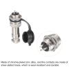 Rebower GX12 6 Pins Metal Aviation Connector Adapter Male Female Plug Panel Metal Mount Circular (with Plug Cover), [for Aviation Plug] - 12mm/5A/300V/5 Set view 4