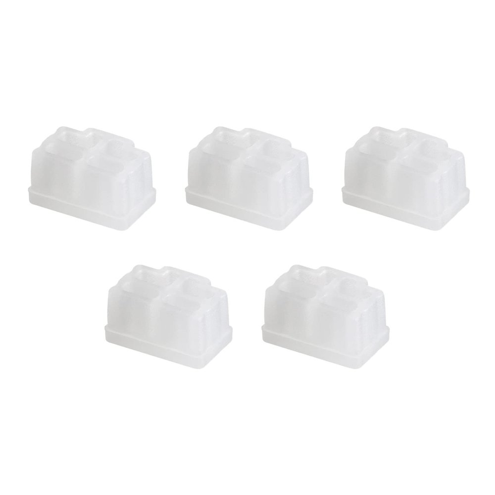 Rebower RJ45 Anti Dust Plug Port Dust Silicone Covers Caps Stoppers, [for Ethernet] - Clear/5pcs