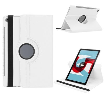 360 Rotating Bracket Leather Cover Compatible with Huawei Matepad SE 10.4" T10 9.7" T10S 10.1" Funda Capa (Color : White, Size : Mate pad 10.4)