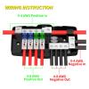 Power Distribution Block Car Audio Fused Distribution Block 0/4 Gauge 4 Way ANL Fuse Block Red LED for Stereo Auto Car Boat view 4