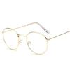 TUDEXX Fashion Round Reading Glasses Women Men, Blue Light Blocking Computer Flat Glasses, Anti Eye Strain/Glare Readers (Color : Gold, Size : +350) view 1
