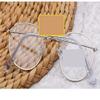 TUDEXX Fashion Round Reading Glasses Women Men, Blue Light Blocking Computer Flat Glasses, Anti Eye Strain/Glare Readers (Color : Gold, Size : +350) view 4