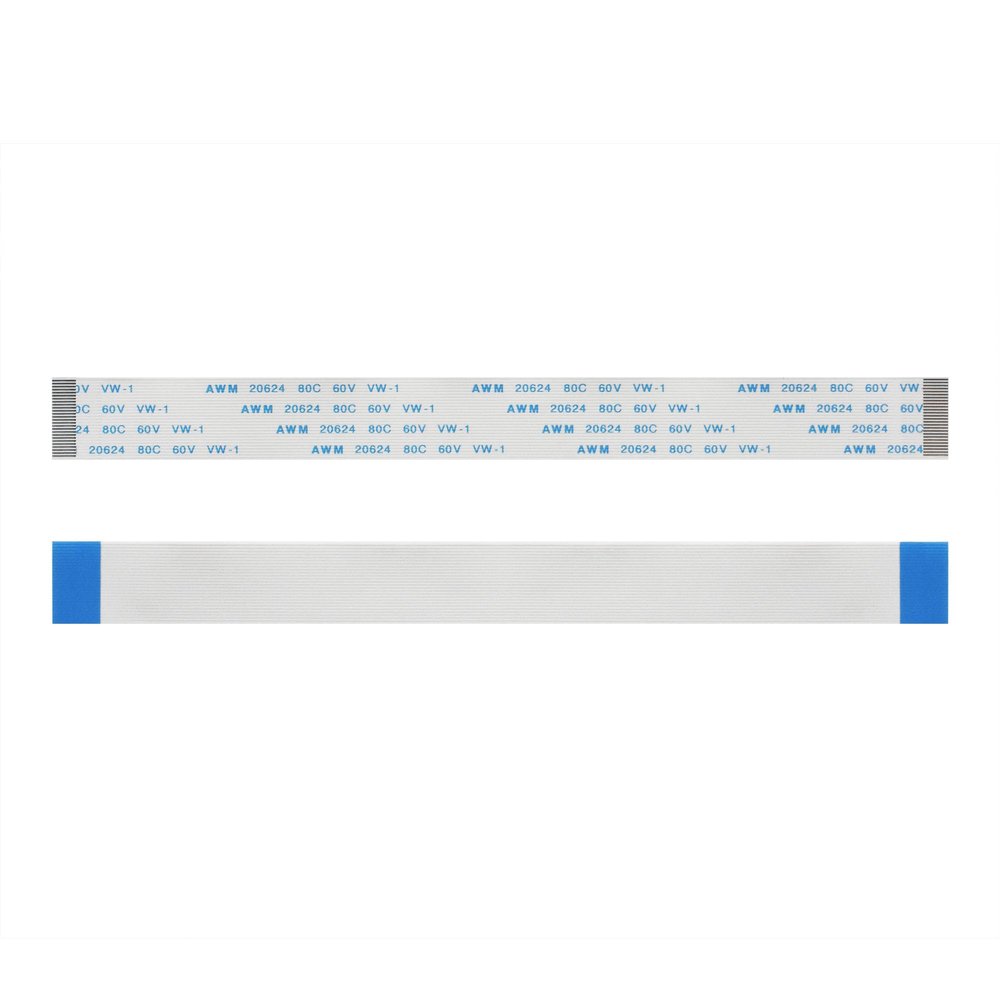 FOCMKEAS 5PCS 24 Pin Flexible Flat Cable, 0.5mm Pitch 150mm FPC FFC Flexible Flat Ribbon Cable for LCD TV DVD Player 3D Printer Laptop(A Type)