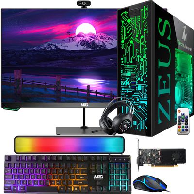 TechMagnet Gaming Desktop PC, Intel i7 6th Gen, Zeus Pro 4, GT 1030, 16GB RAM ARGB, 1TB SSD, 27 Inch 75hz Monitor, Wi-Fi | Bluetooth Adapter, Webcam, RGB Kit, Windows 11 (Renewed)