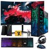 TechMagnet Gaming Desktop PC, Intel i7 6th Gen, Zeus Pro 6, GT 1030, 16GB RAM ARGB, 256GB SSD + 1TB HDD 24 Inch Curved Monitor, Wi-Fi | Bluetooth Adapter, Webcam, RGB Kit, Windows 11 (Renewed) view 1
