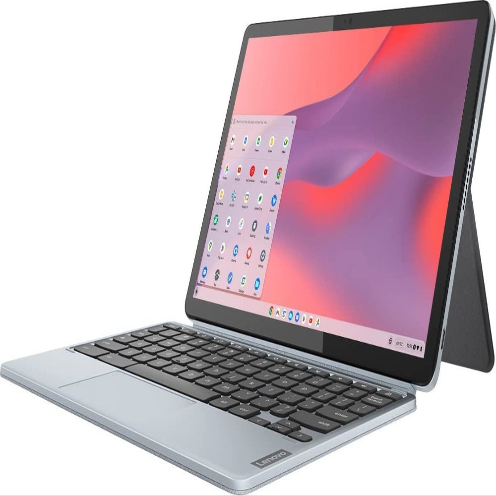 Lenovo - IdeaPad Duet 3 Chromebook - 11.0" (2000x1200) Touch 2-in-1 Tablet - Snapdragon 7cG2-4G RAM - 128G eMMC - with Keyboard - Misty Blue