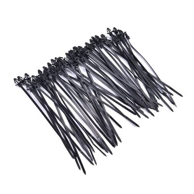ANUTE 50pcs/100pcs Wire Harness Fastener Cable Clamp Clip Cable Ties Management Car Wire Organizer For Car Corrugated Pipe Car-styling (Color : A-50pcs)