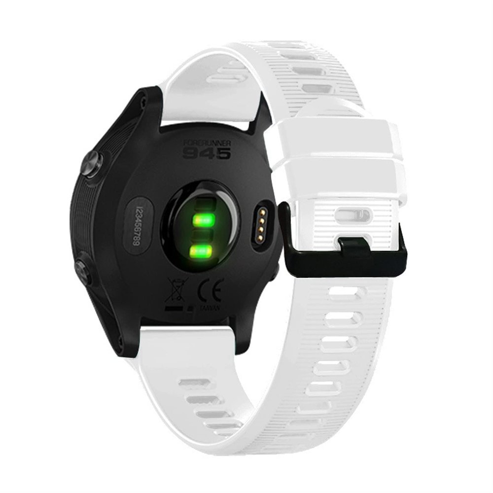 AEHON 22mm Silicone Watchband For Garmin Forerunner 945 935 Watch Easy Fit Wrist Band Strap (Color : White)
