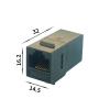 10 RJ45 CAT.6 Adapter Computer Network connectors Female to Female Computer 8P8C Module Black view 2