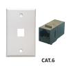 10 RJ45 CAT.6 Adapter Computer Network connectors Female to Female Computer 8P8C Module Black view 4