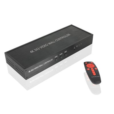 4K 3x3 Video Wall Controller,1080P 4K 9 Channel TV Stitching Box Multi Screen Splicer TV Wall Processor 3x2 2x2 3x1 1x4 2x3 4x2 2x4