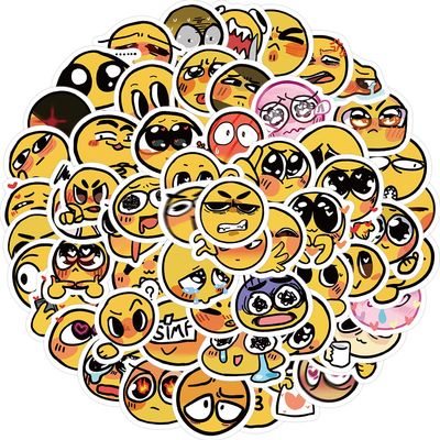 60Pcs Happy Smile and Sad Face Stickers Pack, Graffiti Waterproof Vinyl Stickers for Water Bottle Laptop Guitar Computer Phone Journal Scrapbooking, Cute Stickers