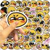 60Pcs Happy Smile and Sad Face Stickers Pack, Graffiti Waterproof Vinyl Stickers for Water Bottle Laptop Guitar Computer Phone Journal Scrapbooking, Cute Stickers view 3