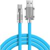 120W 6A USB Type C Cable Zinc Alloy Fast Charging and Data Transfer for Smartphone and Tablet (Blue) view 1